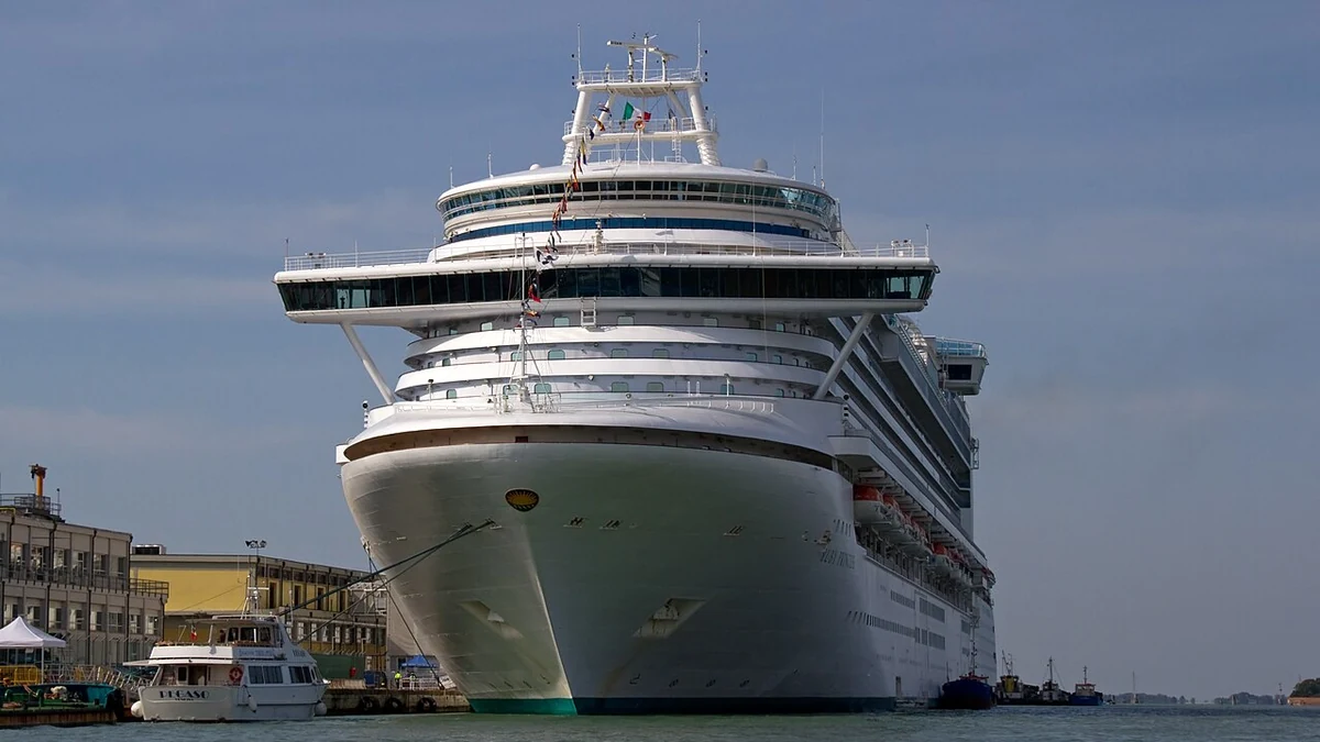 Ruby Princess cruise ship in Venice