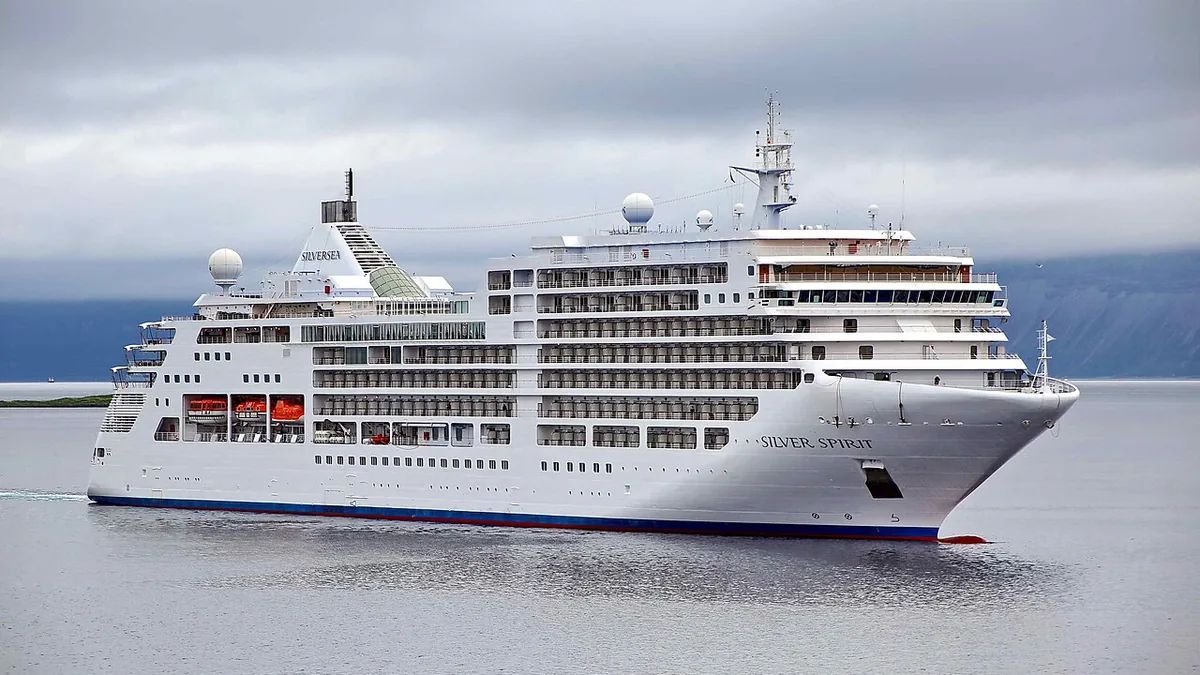 Silver Spirit cruise ship at sea or in port