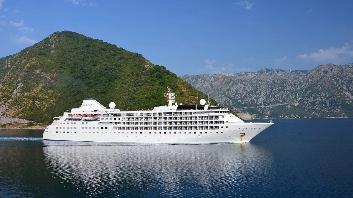 Silver Wind cruise ship at sea or in port