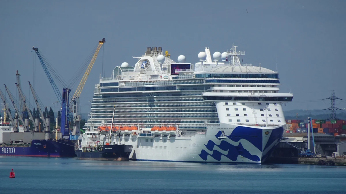 Sky Princess at the Port of Southampton in 2025