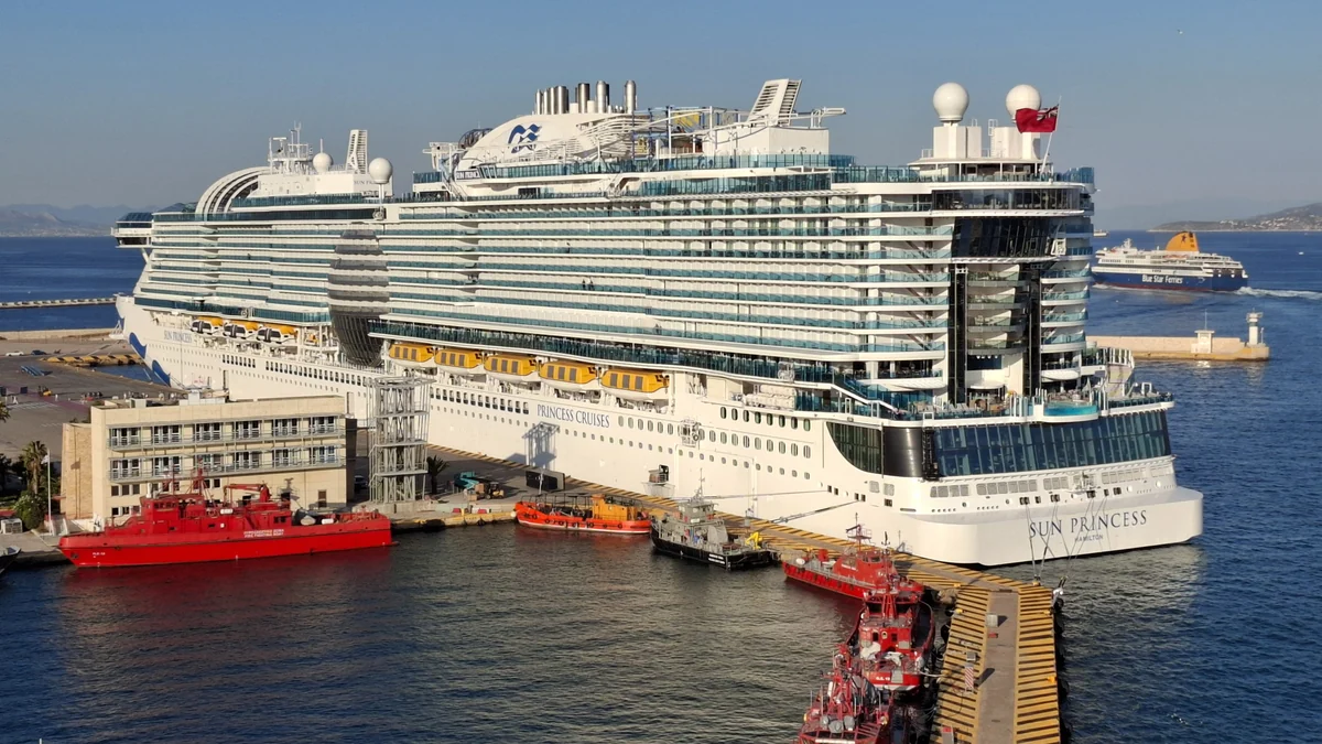 Sun Princess cruise ship at Piraeus