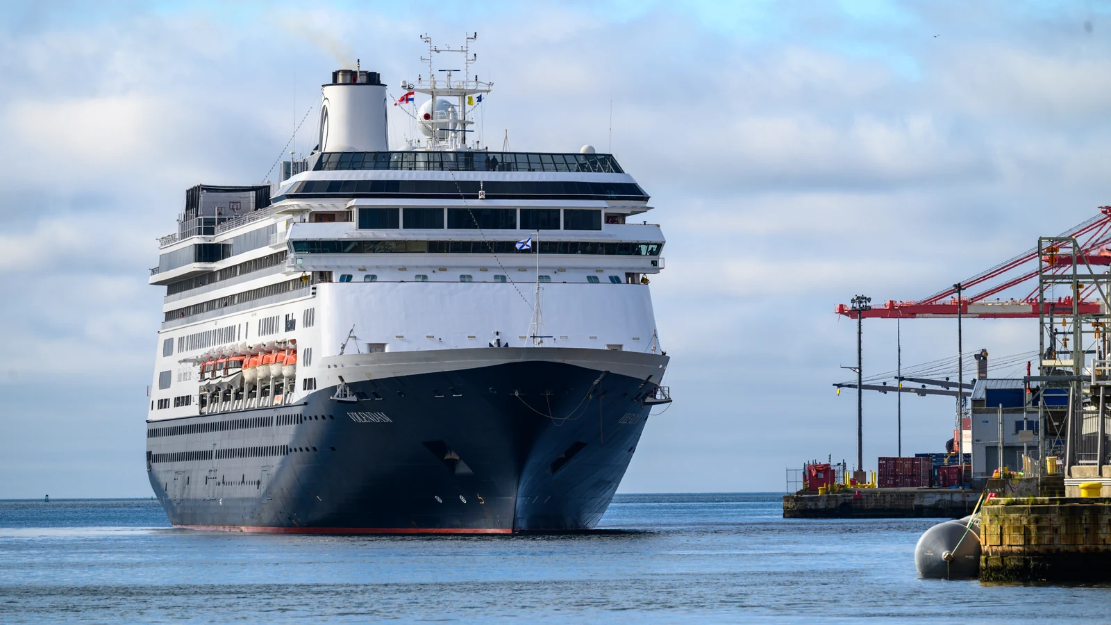 Volendam Holland America cruise ship arriving at Halifax