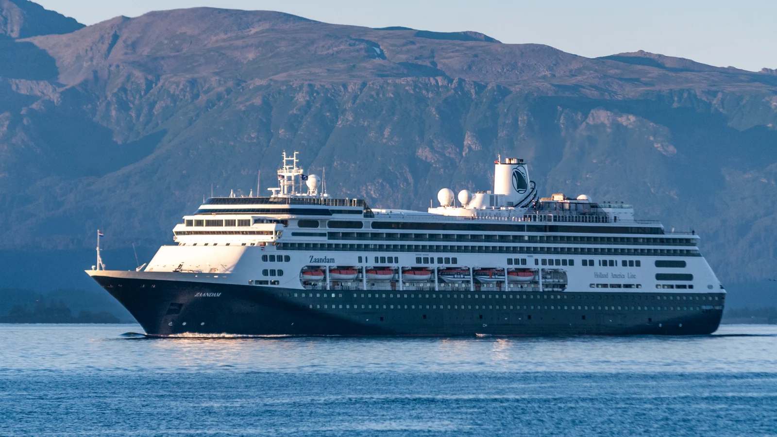 Zaandam Holland America cruise ship sailing in Alaska